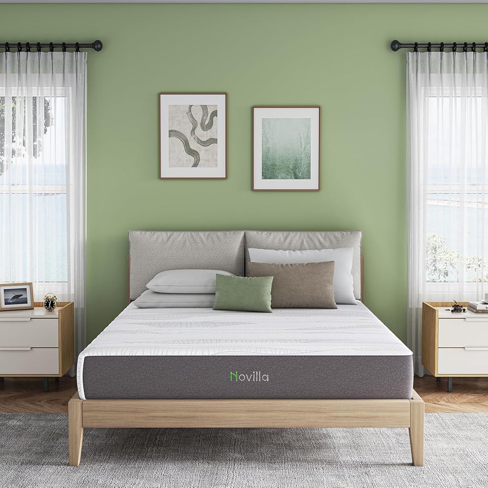 Novilla 14 Inch King Mattress in a Box, King Size Memory Foam Mattress with GelMax Cooling Cover & Charcoal-Infused Medium-Firm Support for Back Pain Relief, Motion Isolation : Home & Kitchen