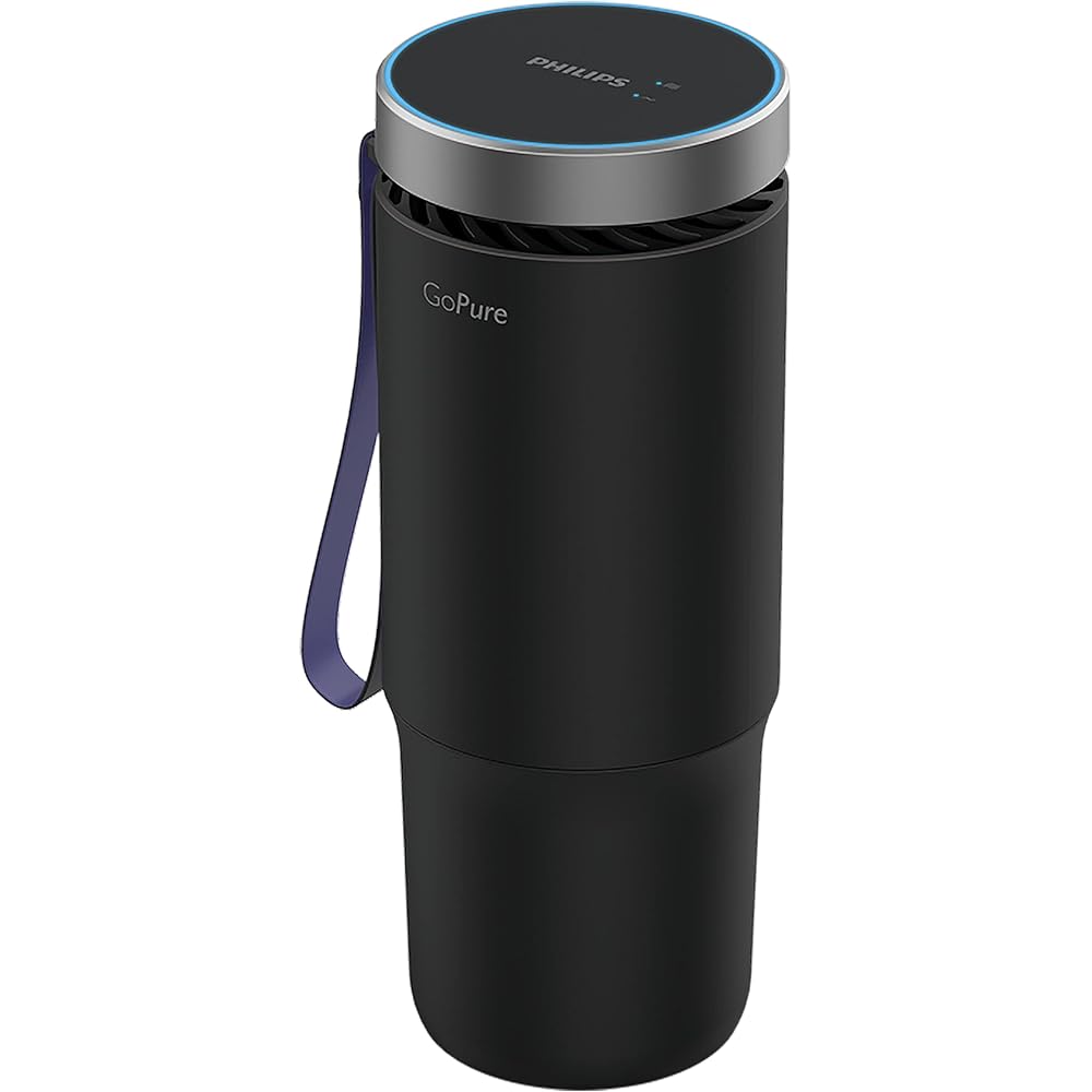 Philips GoPure GP5611 Small Portable HEPA Air Purifier with LED UVC Purification, for Car, Truck, RV/Camper, Reducing Allergens, Bad Smells, Smoke, Pet Odors, Bacteria, Viruses,Black : Home & Kitchen