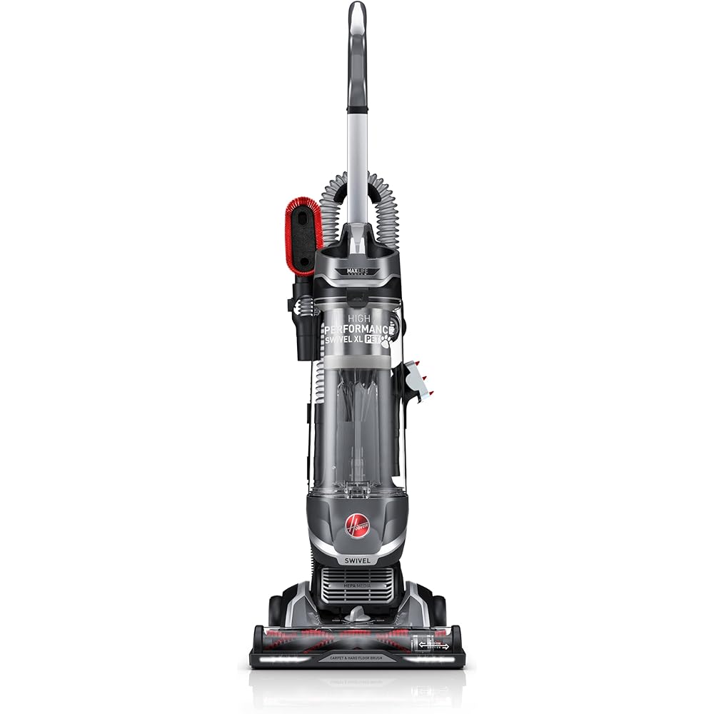 - Hoover High Performance Swivel XL Vacuum Cleaner, Bagless Upright Vacuum, HEPA Media Filtration, MaxLife System, WindTunnel Technology, Corded Vacuum Cleaners for Home Use