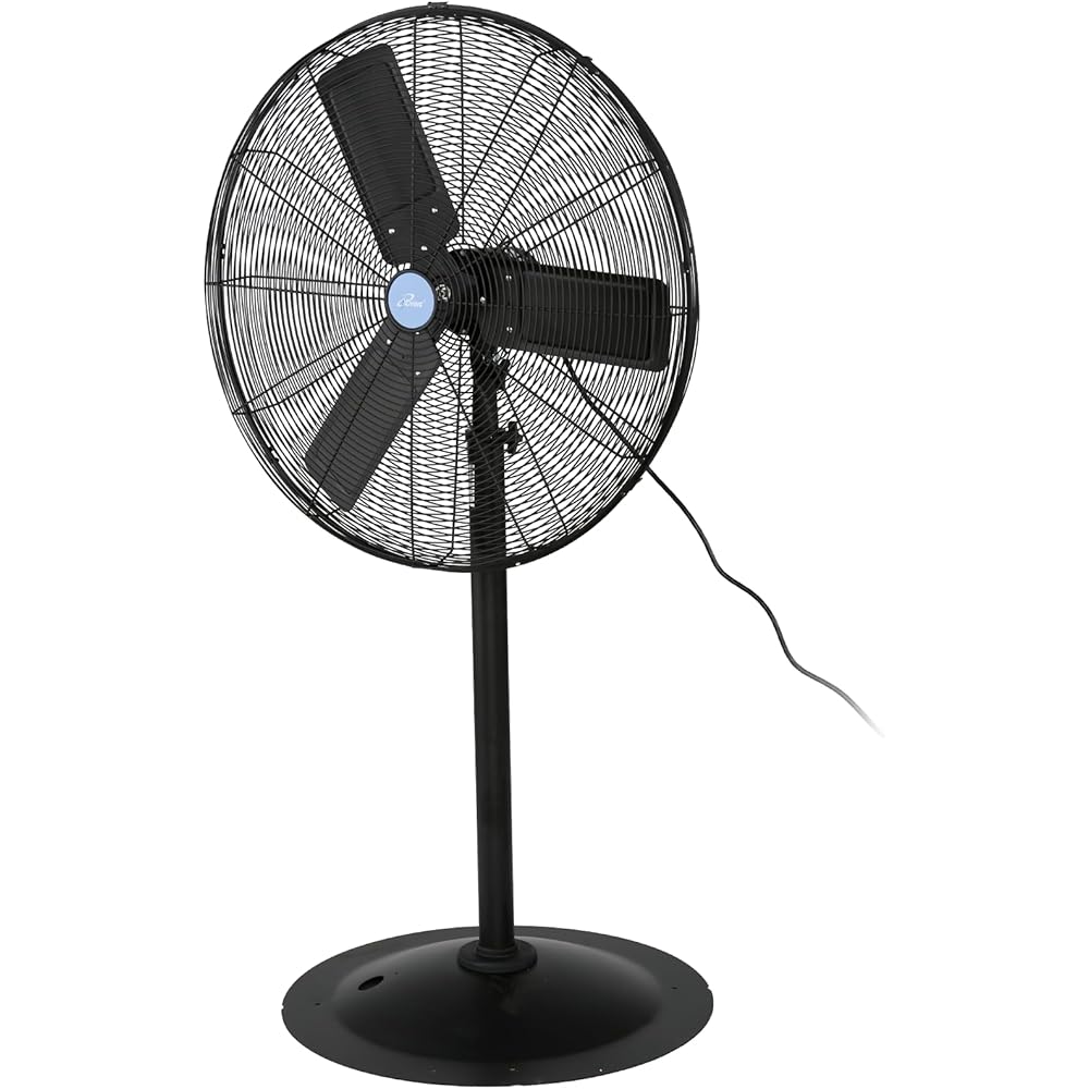 iLiving ILG8P30-72 Commercial Pedestal Floor Fan, 30-Inch, Industrial Heavy Duty Floor Standing Fan with 7261 CFM, Perfect for Home, Shop, Bedroom, Gym, Garage, Black : Home & Kitchen