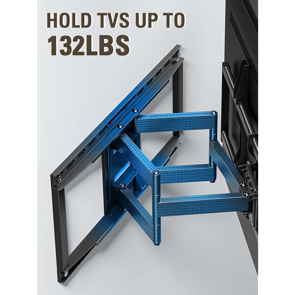 Mounting Dream TV Wall Mount TV Bracket for Most 42-90 Inch TV, UL Listed Full Motion TV Mount with Articulating Arms, Max VESA 800x400mm 132 lbs. Loading, Fits 16