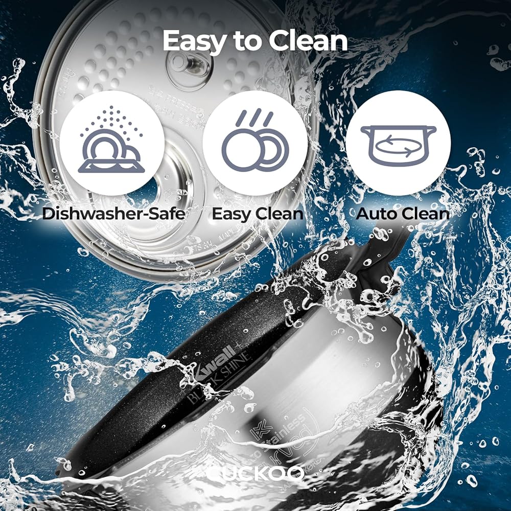 CUCKOO CRP-JHR1009F 10-Cup (Uncooked) / 20-Cup (Cooked) Induction Heating Pressure Rice Cooker with Nonstick Inner Pot, 16 Menu Options, Fuzzy Logic Tech, 3 Voice Guide, Auto Clean (Copper/Black): Home & Kitchen