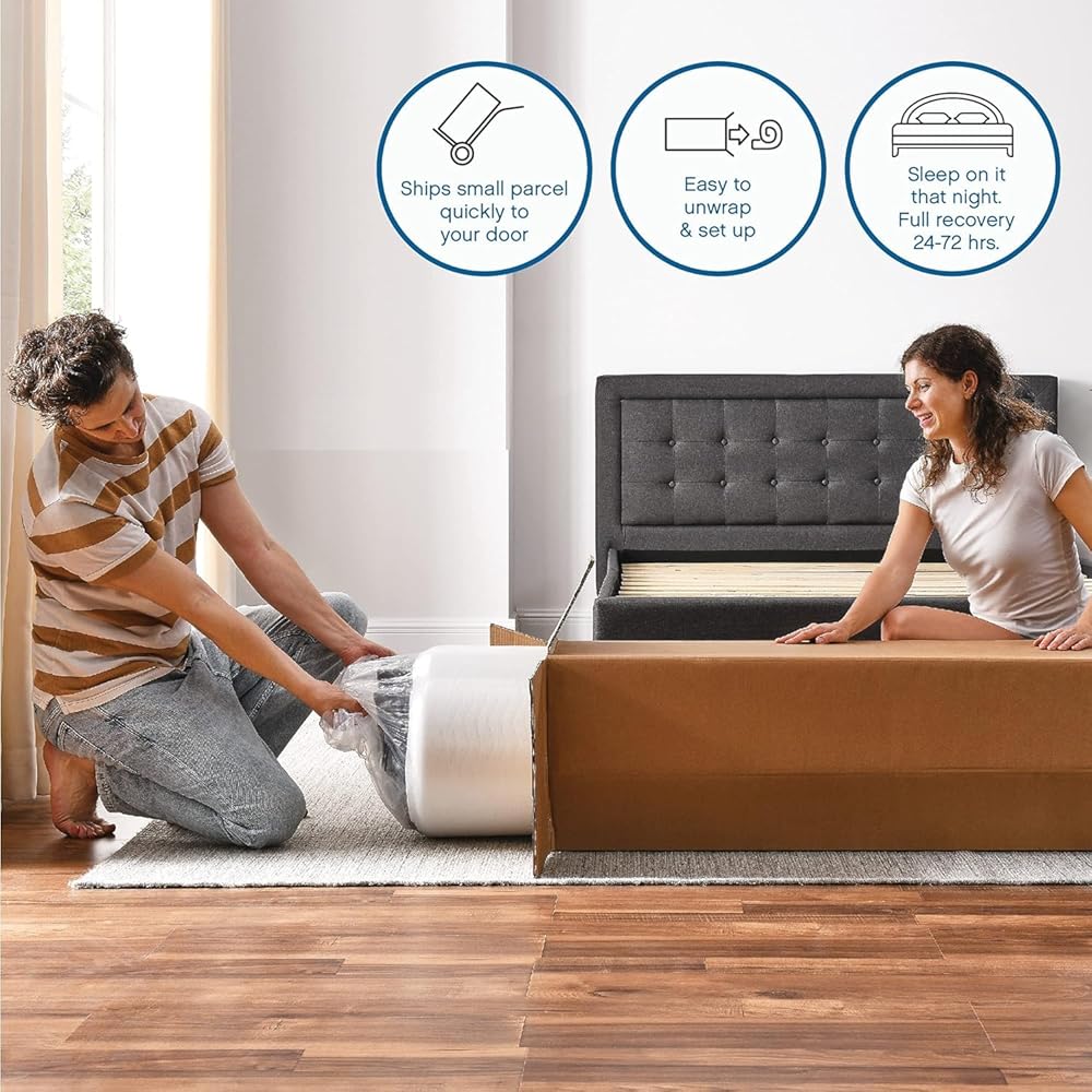 Cool Gel 10 Inch Twin XL Mattress Memory Foam Medium Firm, Gel Memory Foam Mattress Twin XL Cooling, Made in the USA, 10