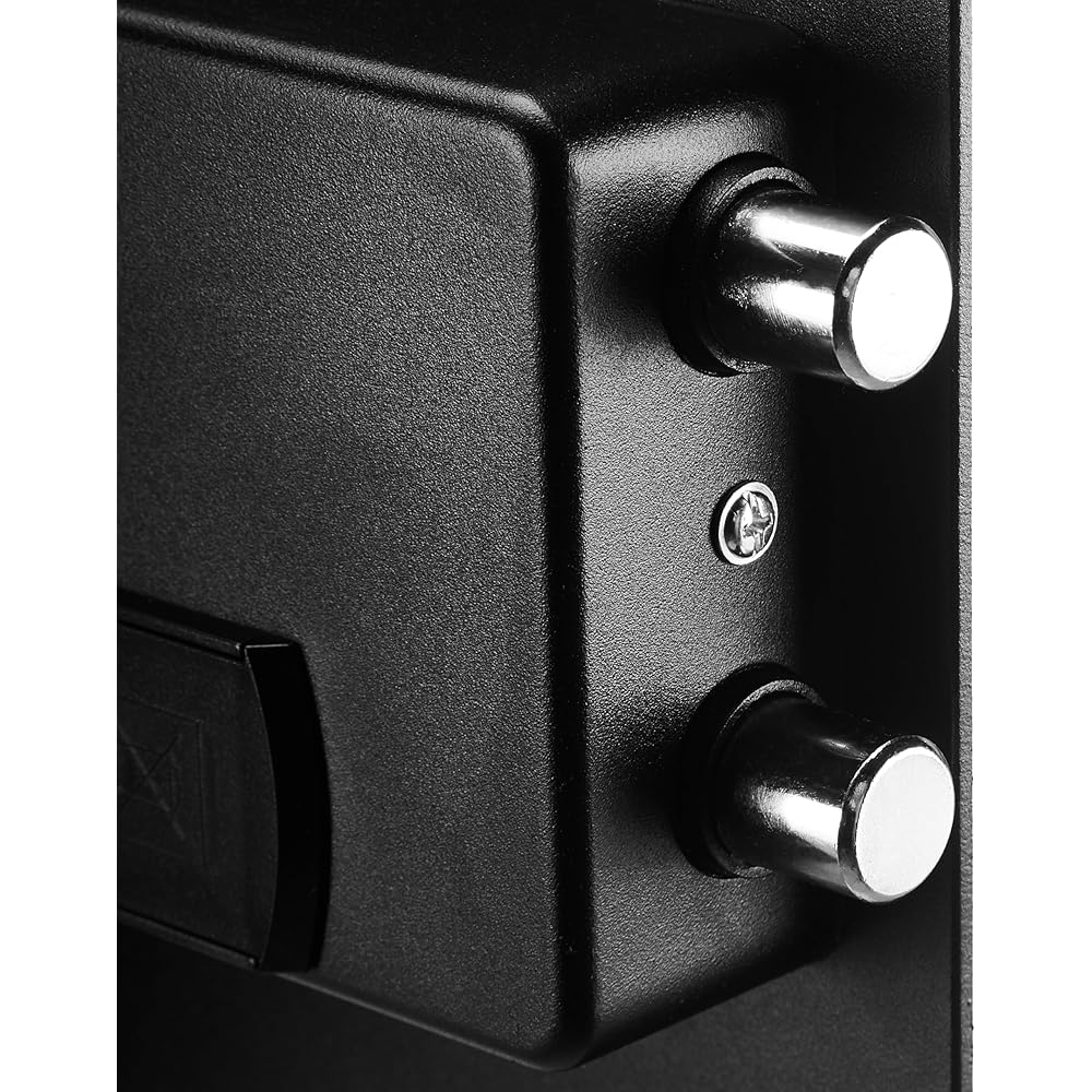 Amazon Basics Steel Home Security Electronic Safe with Programmable Keypad Lock for Documents, Jewelry, Valuables, 1.8 Cubic Feet, Black, 13.8