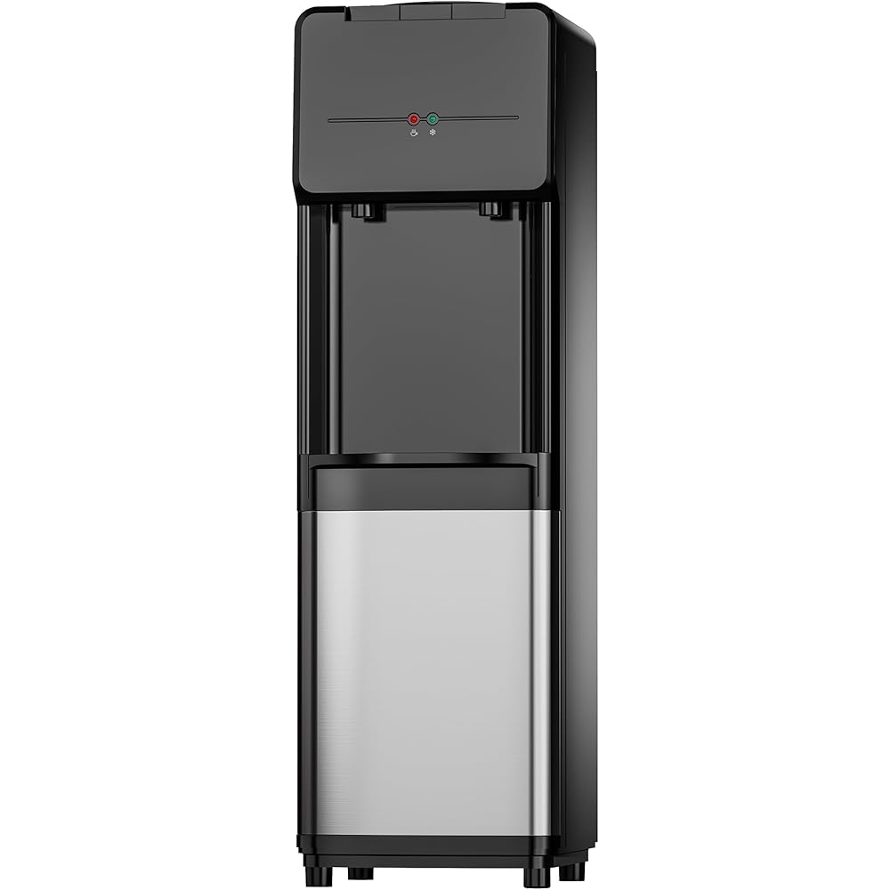 Euhomy Top Loading Water Dispenser, Hot and Cold Water Cooler for 3 or 5 Gallon Bottles,Child Safety Lock,Water Cooler Dispenser for Kitchens, Offices and More - Black : Home & Kitchen