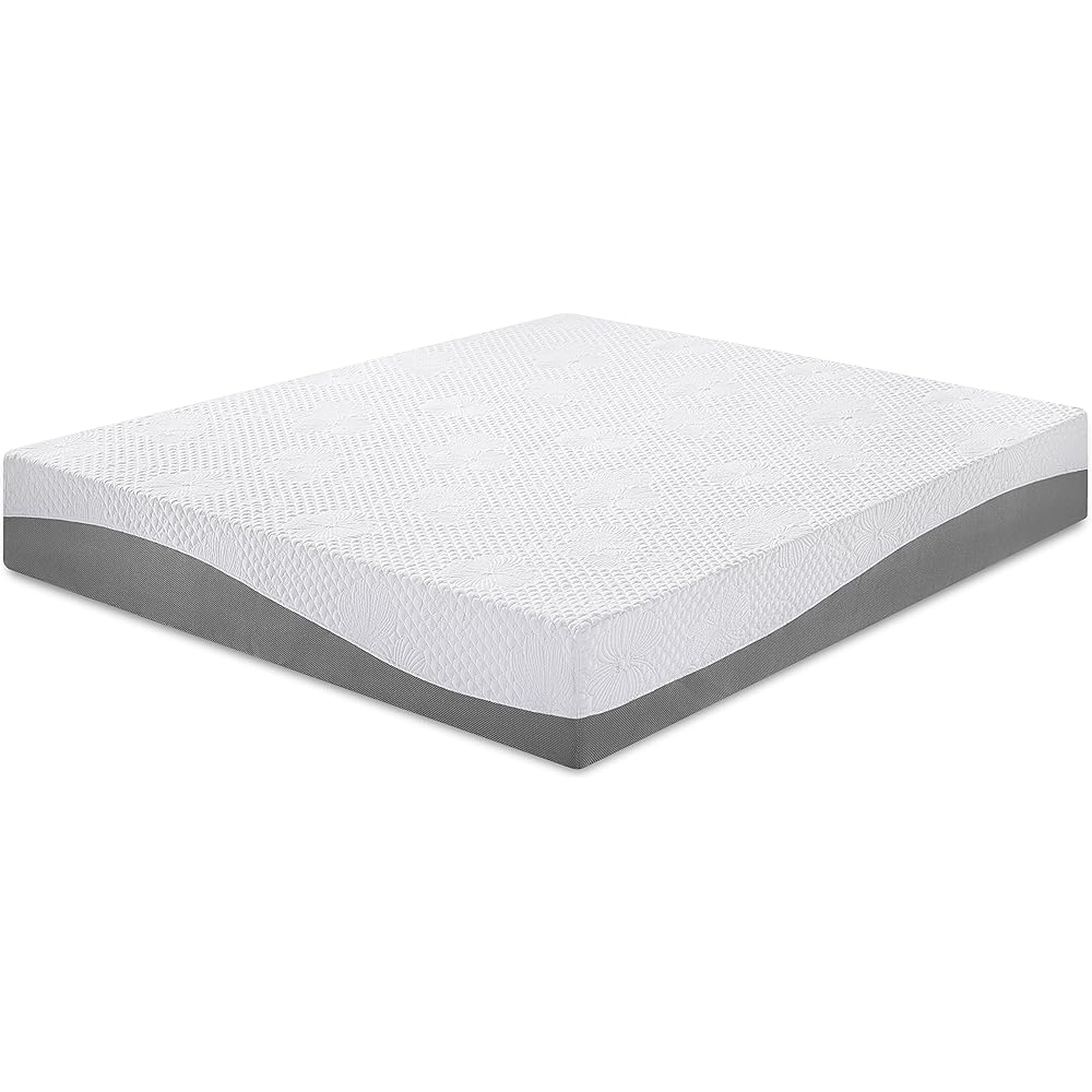 PrimaSleep Twin Mattress, 10 Inch Gel Memory Foam Mattress, Gel Infused for Comfort and Pressure Relief, CertiPUR-US Certified, Bed-in-a-Box, Medium Firm, Grey, Twin Size : Home & Kitchen