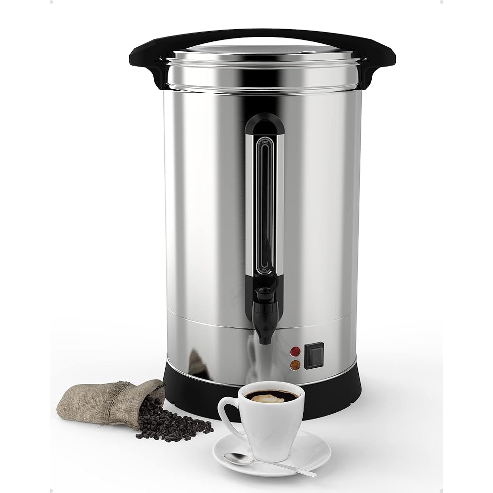 Takywep Coffee Urn 120 Cup,18L/4.8Gal Commercial Coffee Maker for Party Buffet Catering, Stainless Steel Large Hot Coffee Dispenser,Hot Beverage Dispenser,Hot Water Urn : Tools & Home Improvement