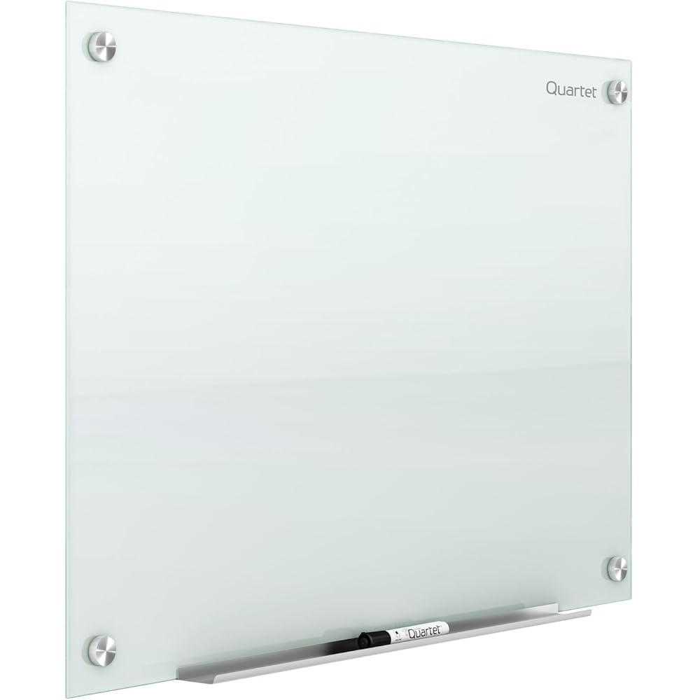 : Quartet Magnetic Glass Dry Erase White Board, 48''W x 36''H Whiteboard, Infinity Frameless Mounting, White Surface (G4836W) : Office Products