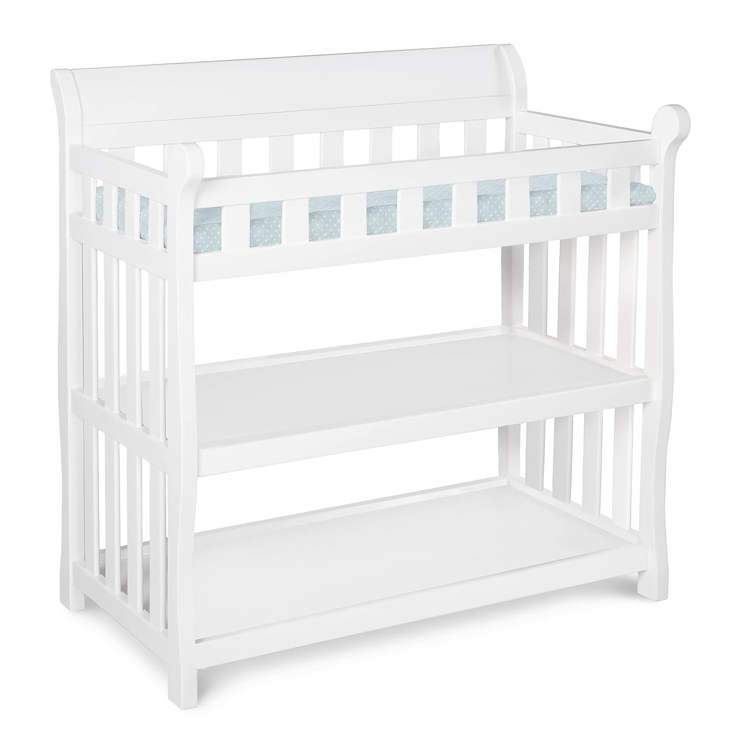 : Delta Children Eclipse Changing Table with Changing Pad, White : Baby Changing Table : Baby