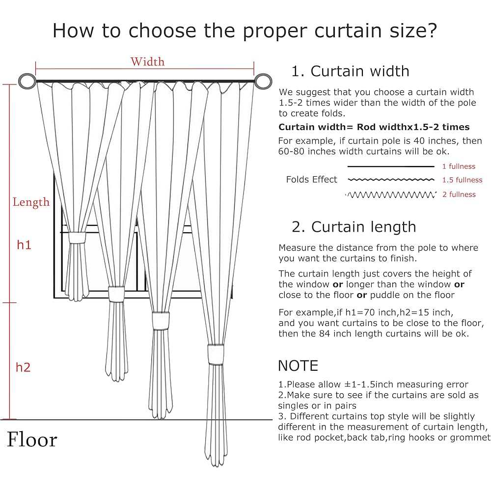 Vision Home Natural Pinch Pleated Full Blackout Curtains Linen Blended Room Darkening Window Curtains 102 inch for Living Room Bedroom Thermal Insulated Pinch Pleat Drapes with Hooks 60