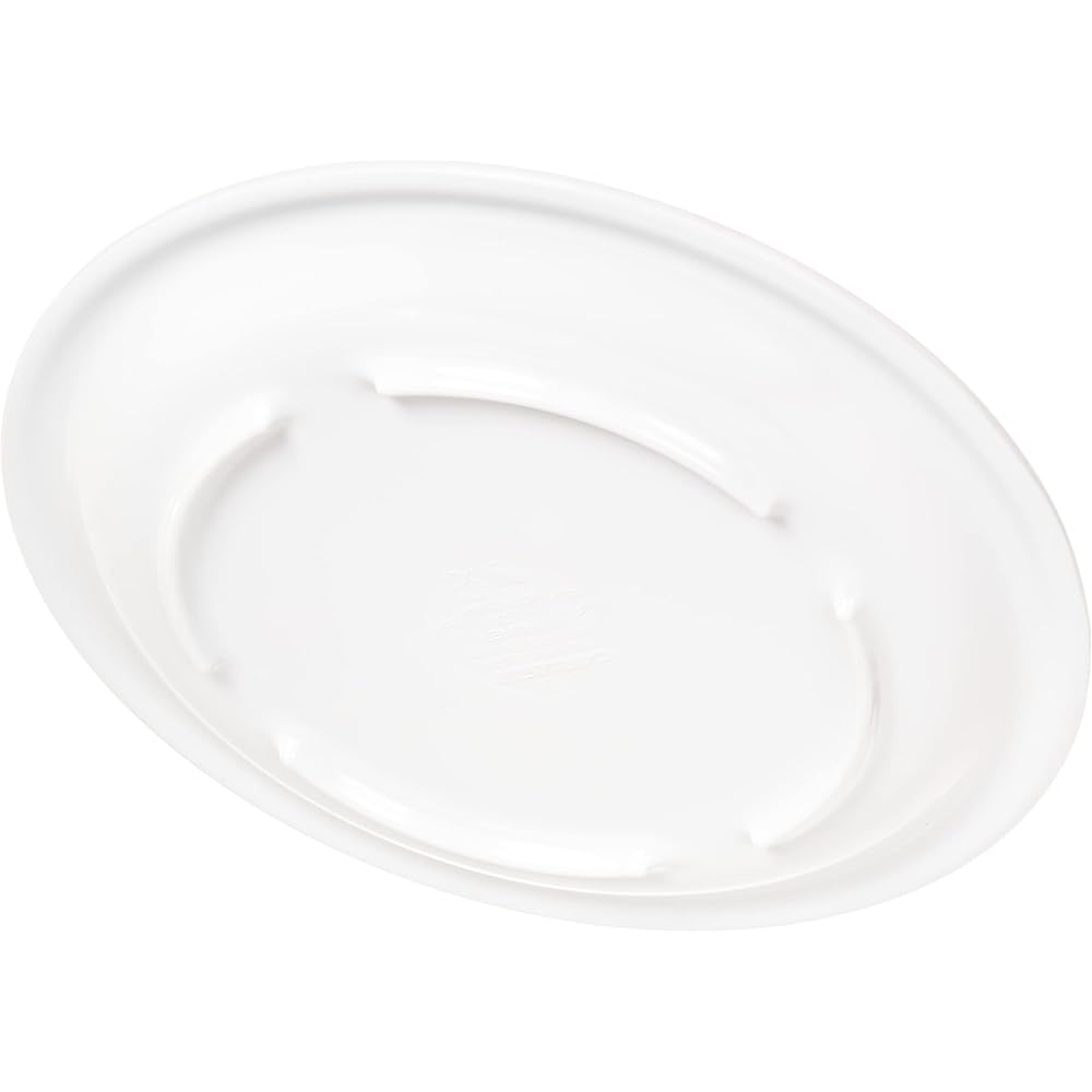 Carlisle FoodService Products Kingline Reusable Plastic Plate Sandwich Plate for Home and Restaurant, Melamine, 7.25 Inches, White, (Pack of 48) : Home & Kitchen