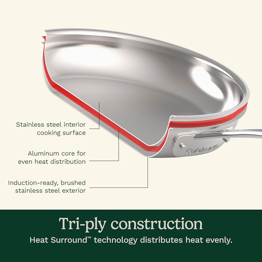 Cuisinart 12 Piece Cookware Set, MultiClad Pro Triple Ply, Silver, MCP-12N: Pots And Pans: Home & Kitchen