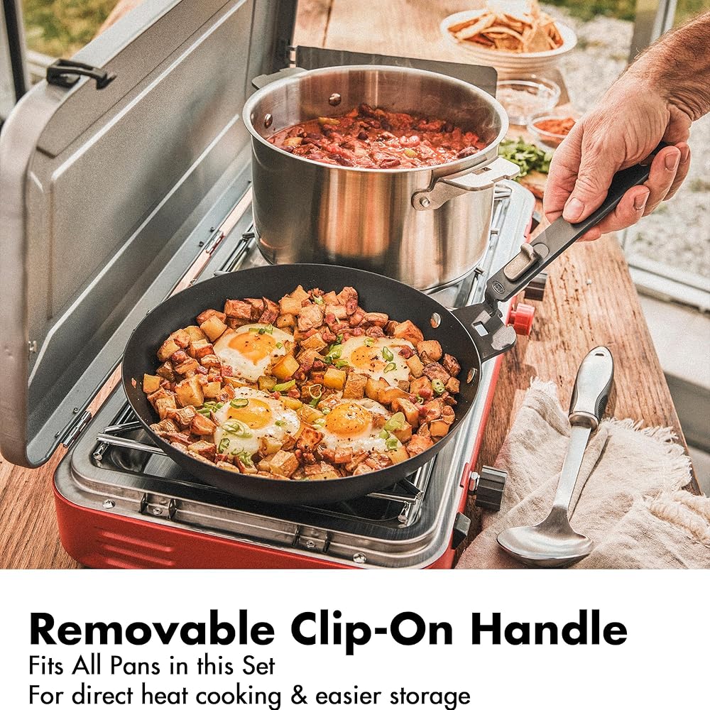 OXO Outdoor 8 Piece Camping Cookware Set, 10