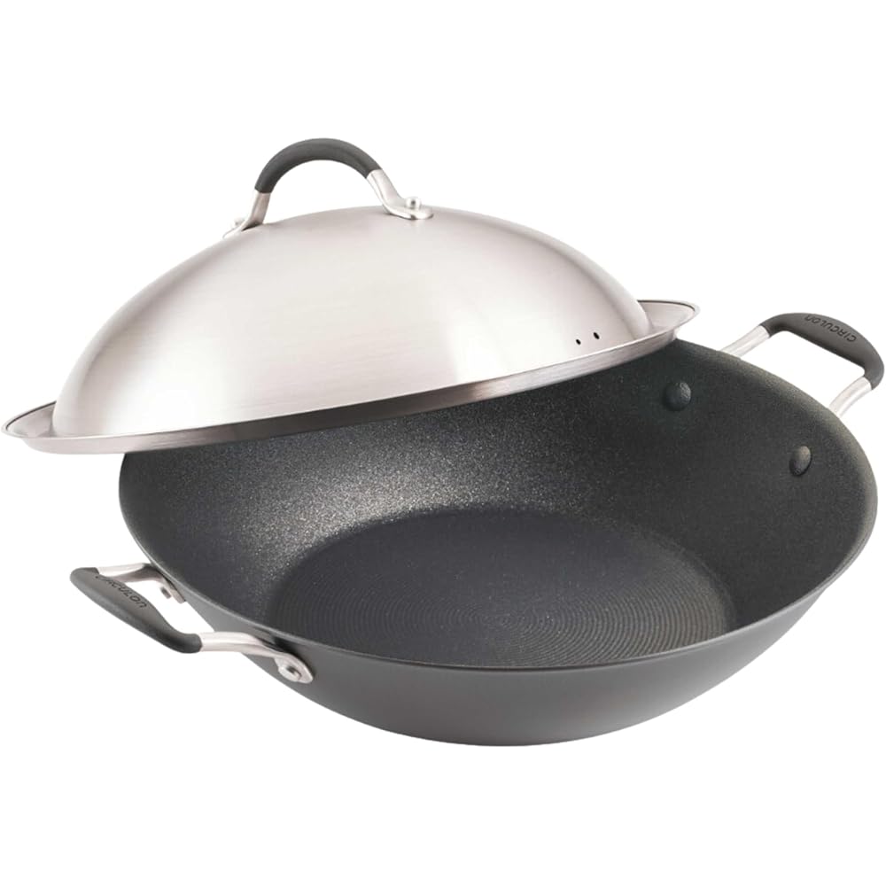 Circulon A1 Series with ScratchDefense Technology Nonstick Induction Wok with Lid, 14 Inch, Graphite: Home & Kitchen
