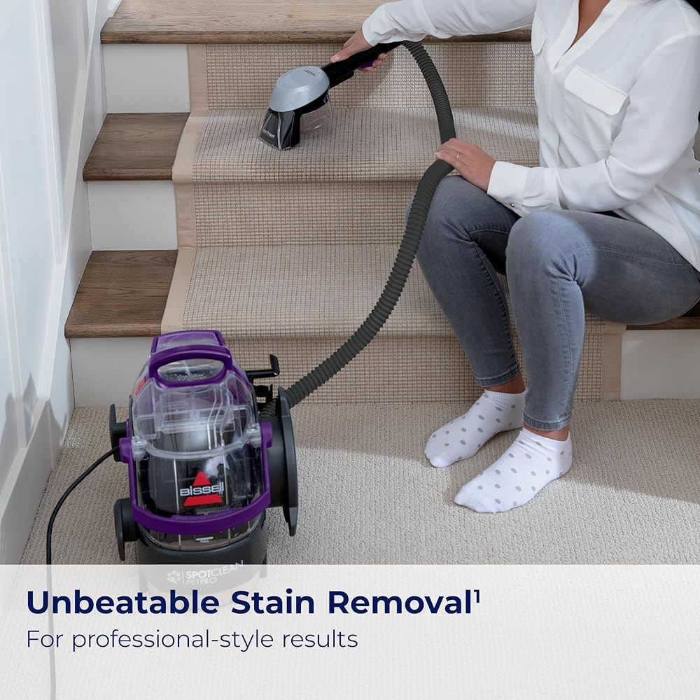 - Bissell SpotClean Pet Pro Portable Carpet Cleaner, 2458
