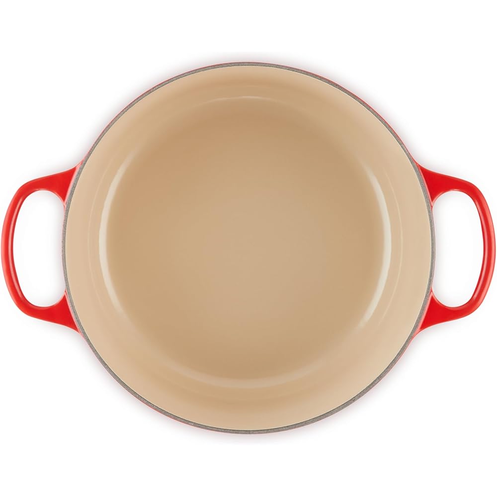 Le Creuset Enameled Cast Iron Signature Round Dutch Oven, 5.5 qt., Cerise: Home & Kitchen