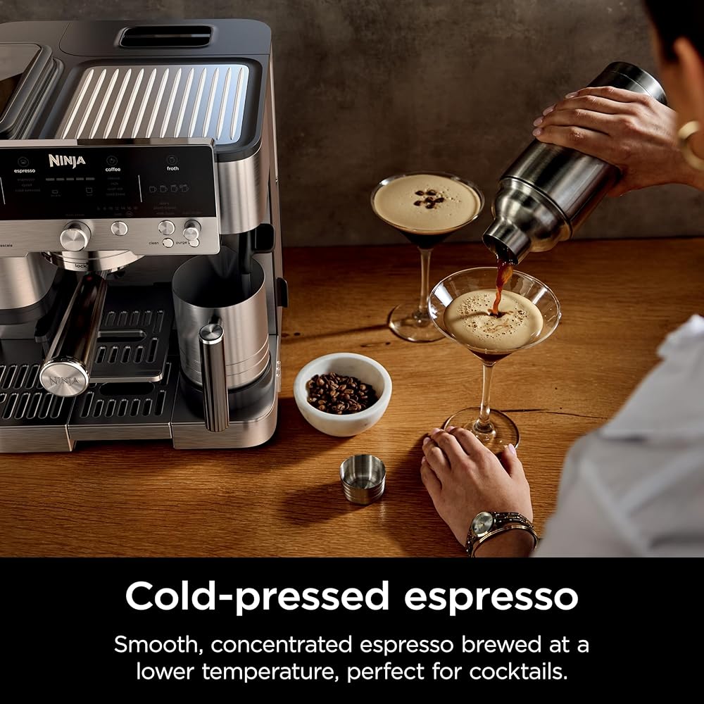 Ninja | Espresso Machine and Drip Coffee Maker| Luxe Café Premier Series | Integrated Coffee Grinder, Milk Frother, Assisted Tamper & Built-In Espresso Accessory Storage | Stainless Steel | ES601: Home & Kitchen
