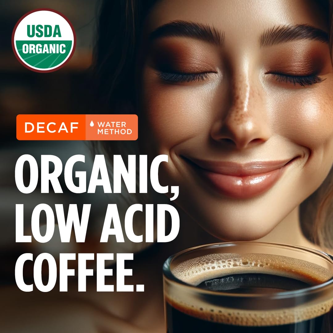 VitaCup Organic Perfect Dark Roast Decaf Coffee Pod for Pure & Clean Energy, Antioxidants, Low Acid, Peru Single Origin in Recyclable Single Serve Pod Compatible with Keurig K-Cup Brewers, 64 CT : Grocery & Gourmet Food