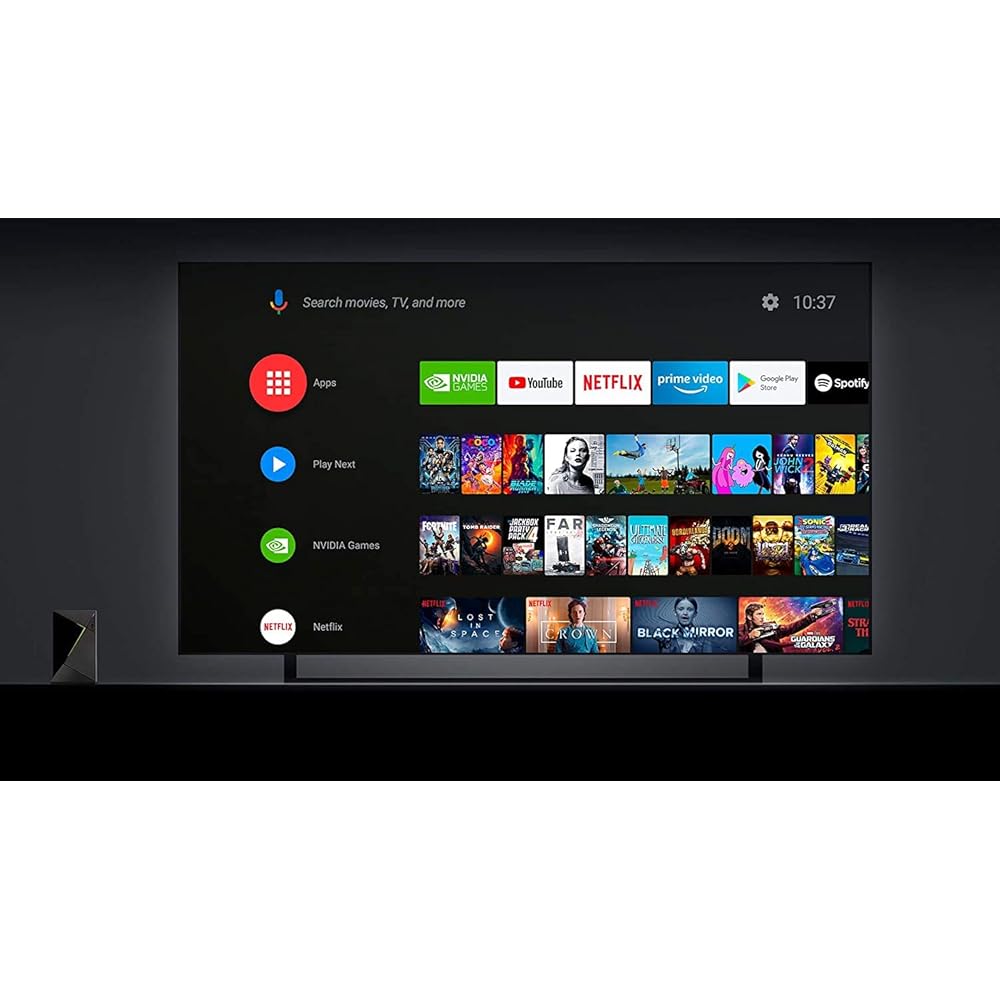 NVIDIA SHIELD Android TV Pro Streaming Media Player; 4K HDR movies, live sports, Dolby Vision-Atmos, AI-enhanced upscaling, GeForce NOW cloud gaming, Google Assistant Built-In, Works with Alexa : Electronics
