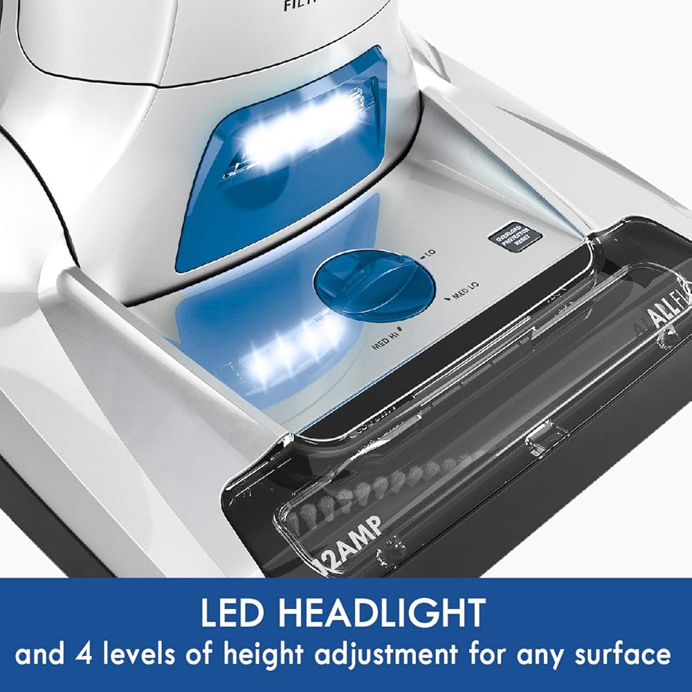 - Kenmore 31140 Pet Friendly Lightweight Bagged Upright Beltless Vacuum with Pet Handi-Mate, Triple HEPA, Telescoping Wand, 4-Position Height Adjustment, 3 Cleaning Tools, Blue/Silver