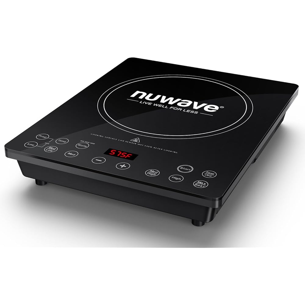 Nuwave Portable Induction Cooktop, NSF-Certified Single Electric Burner, 94 Precise Temp Range, Large 8” Heating Coil, Perfect for Professional & Commercial Settings, Shatter-Proof Glass Surface: Home & Kitchen