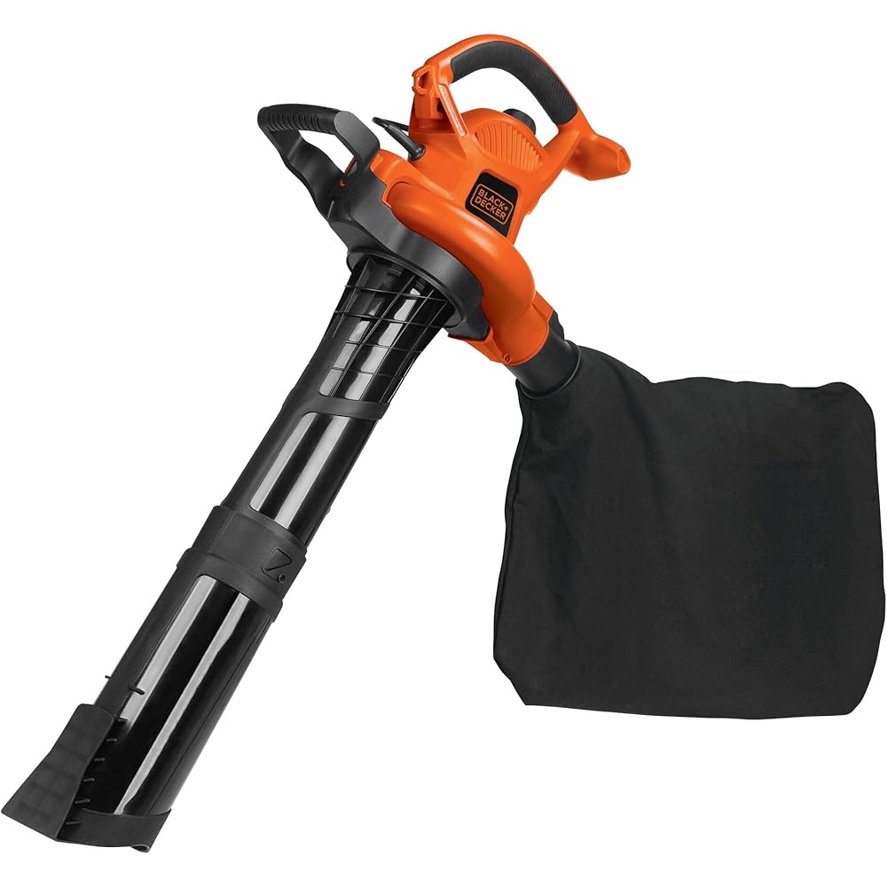 BLACK+DECKER Leaf Blower, Vacuum and Leaf Mulcher 3-in-1, Electric Blowers for lawn Care, 12 Amp, 250 MPH, 400 CFM (BV6000) : Patio, Lawn & Garden