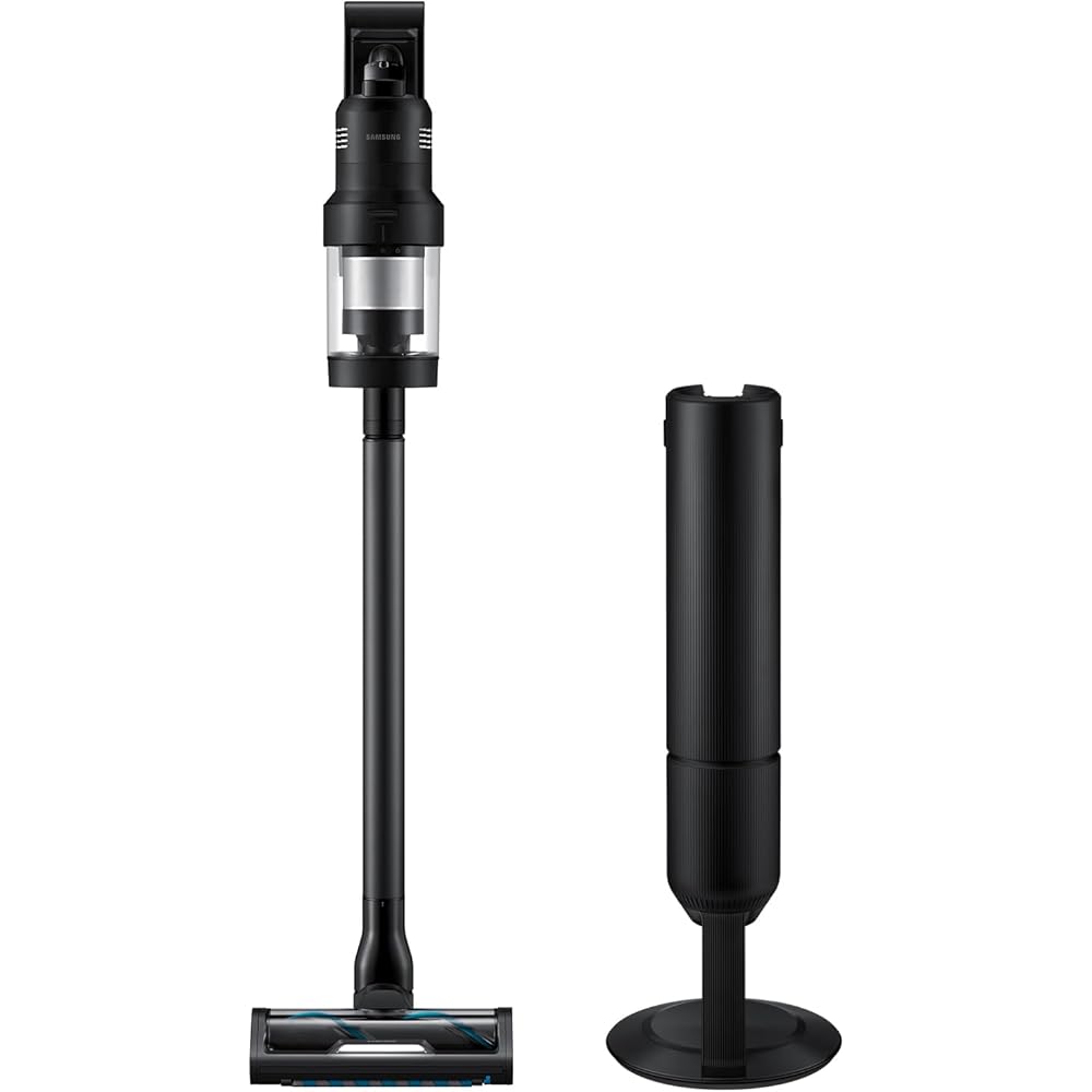 - Samsung Bespoke AI Jet Ultra Cordless Stick Vacuum with All-in-One Clean Station, 400AW Powerful Suction, Long Battery Life, Anti-Tangle Pet Tool, 2025, Satin Black, VS90F40DMK/AA