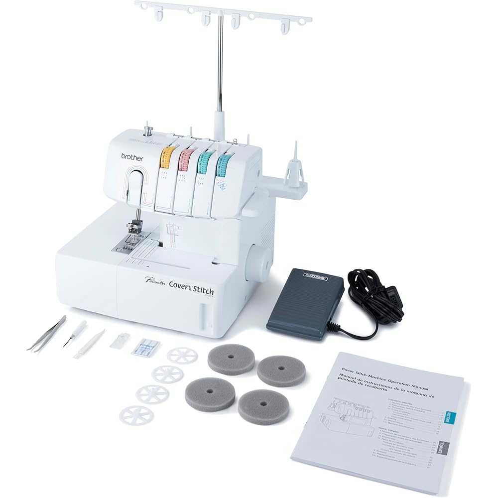Brother Coverstitch Serger, 2340CV, Sturdy Metal Frame, 1,100 Stitches Per Minute, Trim Trap, Included Snap-on Presser Feet