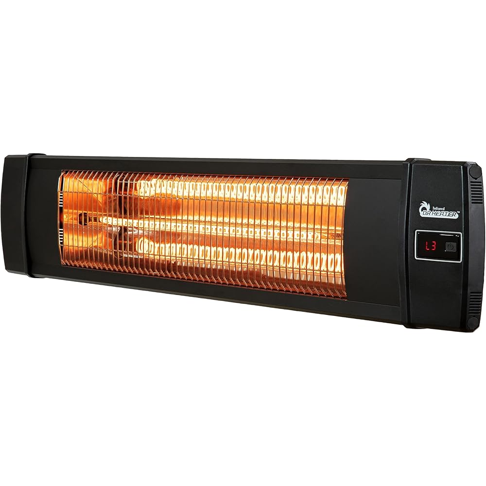 Dr Infrared Heater DR-238 Carbon Infrared Outdoor Heater for Restaurant, Patio, Backyard, Garage, and Decks, Standard, Black : Patio, Lawn & Garden