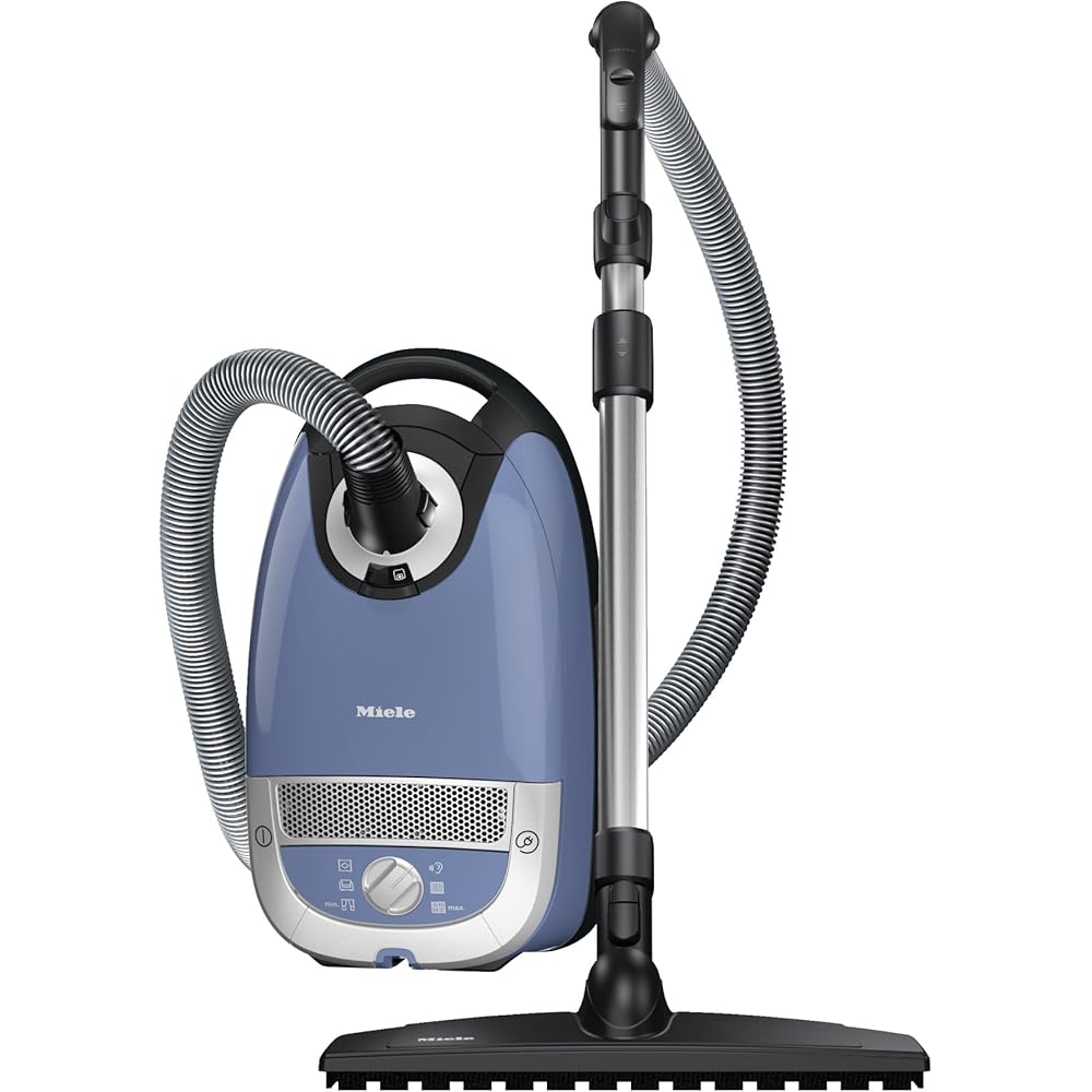 - Miele Complete C2 Hardfloor Bagged Canister Vacuum Cleaner with High Suction Power, Designed for Special Care of Hard Floors and Low-Pile Carpet, in Tech Blue