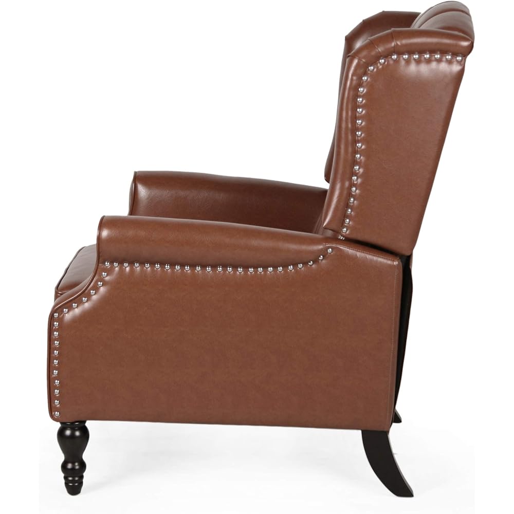 Christopher Knight Home Randy Contemporary Tufted Recliner, Cognac Brown, Dark Brown 62D x 28.5W x 29H Inch : Home & Kitchen