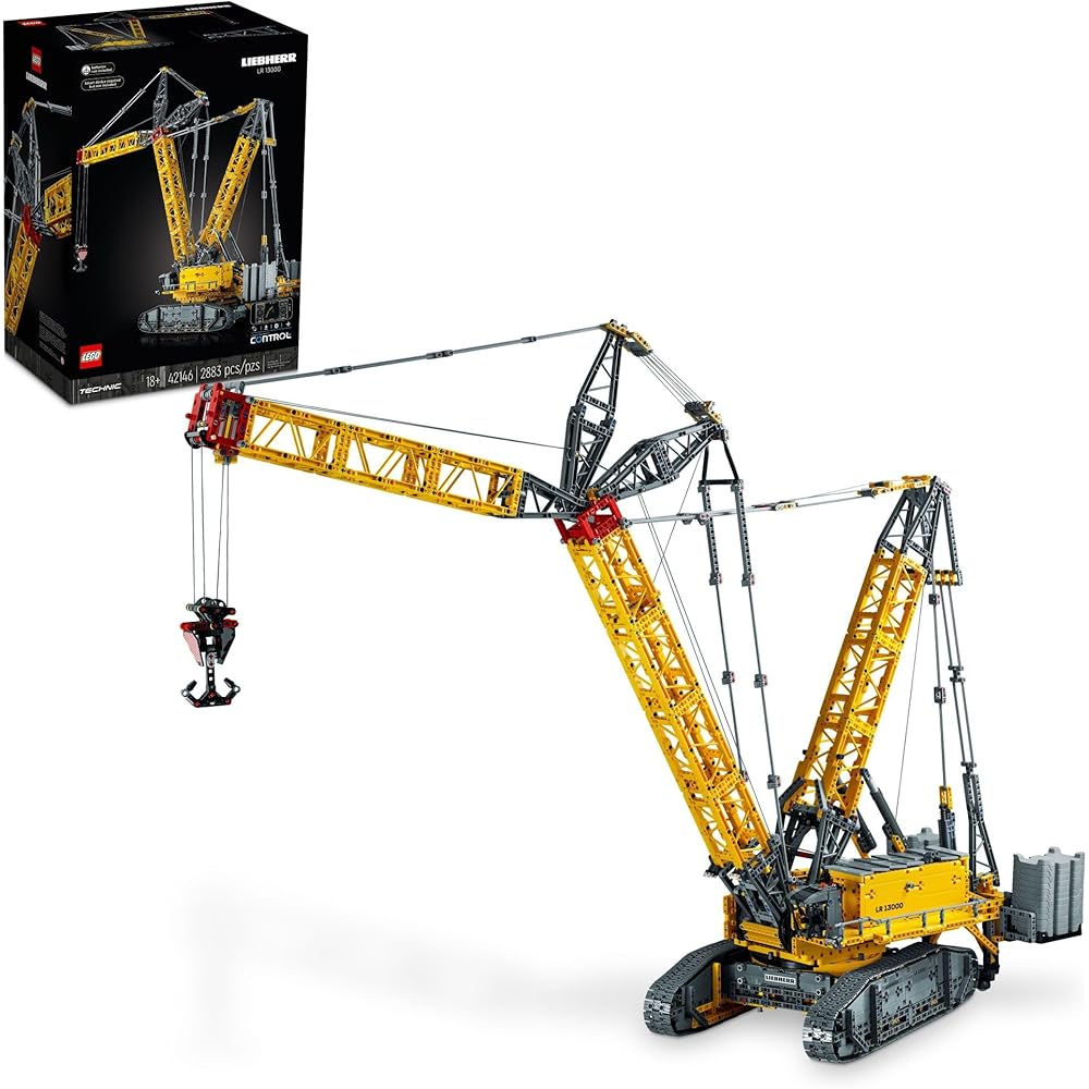 LEGO Technic Liebherr Crawler Crane LR 13000 Model Kit - Bedroom or Office Decor for Adults, Ages 18+ - Building Blocks for Adults to Display - Gift Ideas - 42146 : Toys & Games
