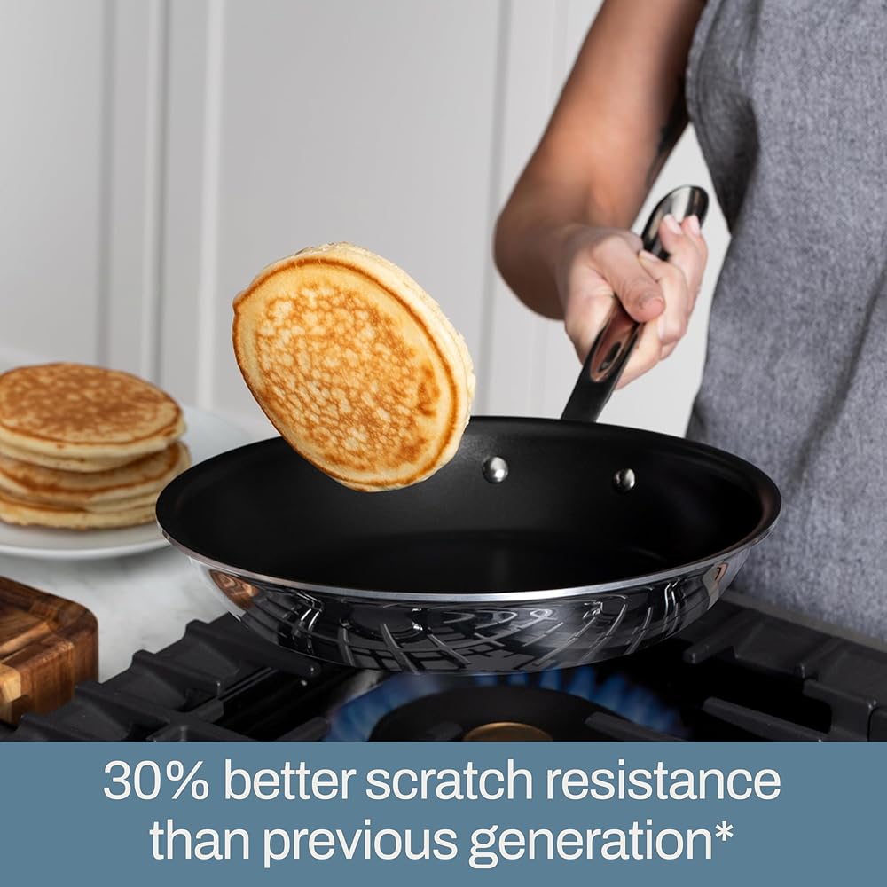 All-Clad Stainless Steel Pro Nonstick Frying Pan Set – 8 & 10 Inch Skillets, Induction Compatible, Oven & Broiler Safe to 500°F, Professional Cookware, Silver: Home & Kitchen