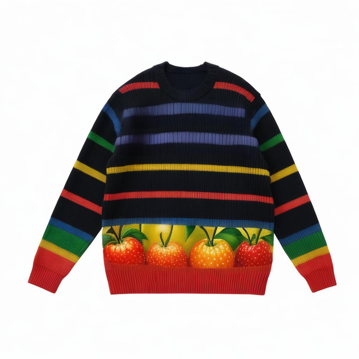 Men's color check sweater contrast color Patchwork crew neck loose knitt Long Sleeve men sweaters