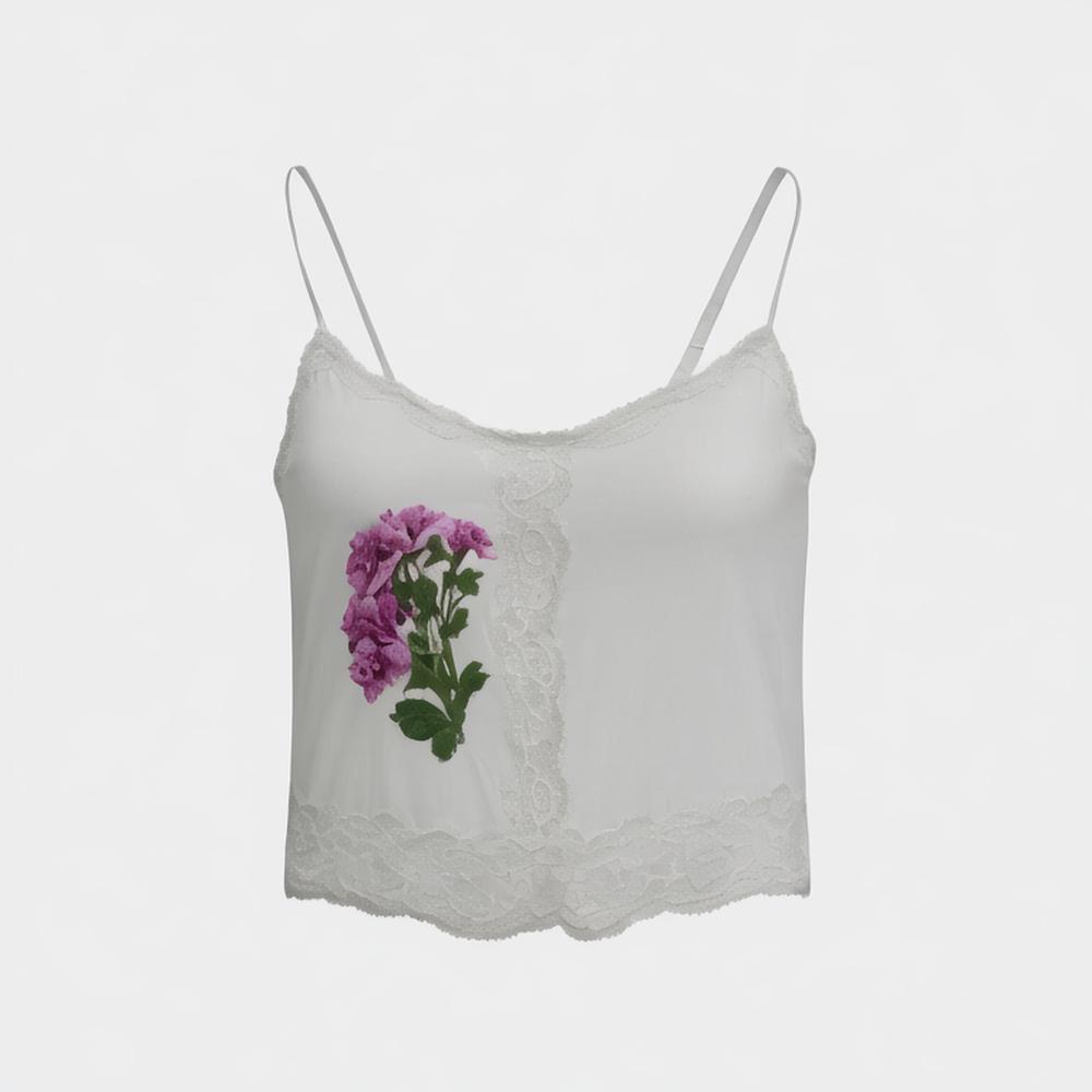 Women 2024 summer New Fashion Leisure frenulum Tank Tops Vintage Sleeveless Female Camis Chic Tops