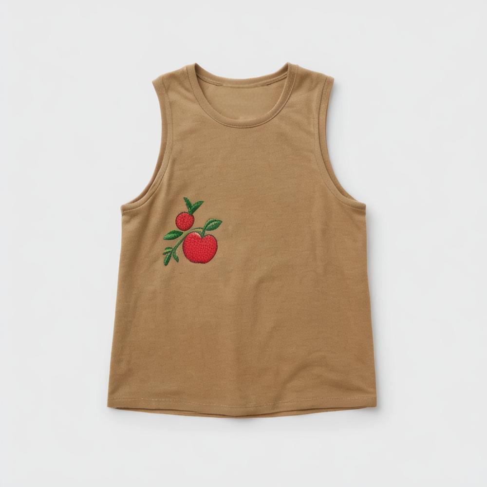 Women 2024 summer New Fashion Series embroidery Tank Tops Vintage Sleeveless Female Camis Chic Tops