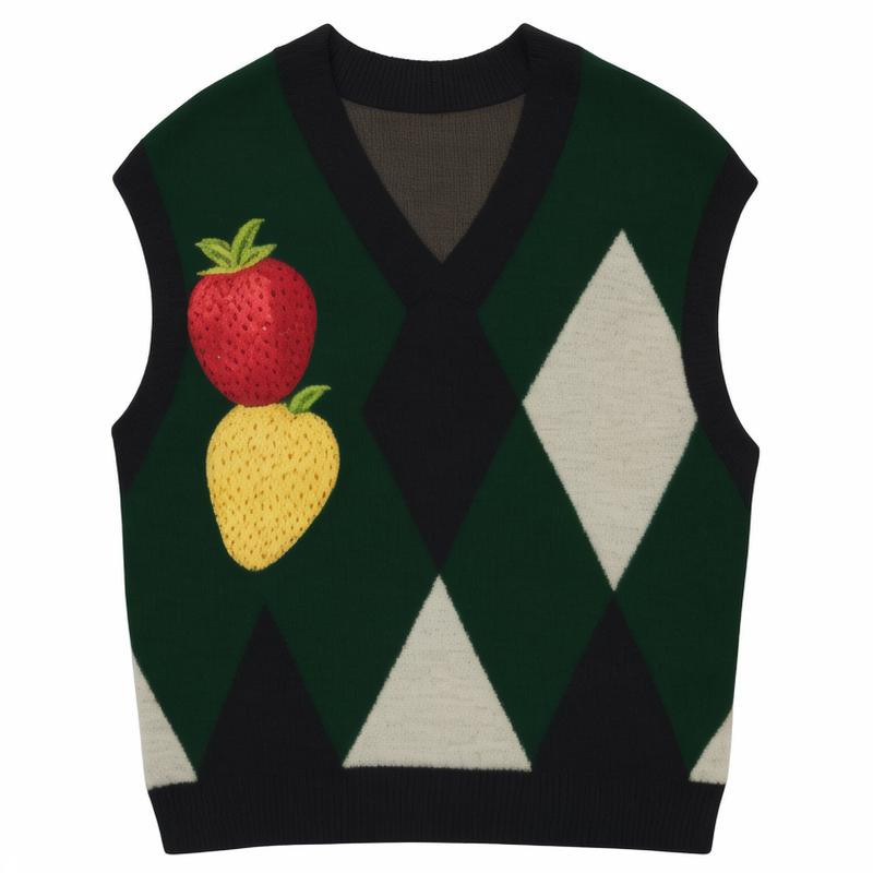 men sweater vest pullover Jacquard Pattern knit top Sleeveless knitwear men knit sweater vest for men