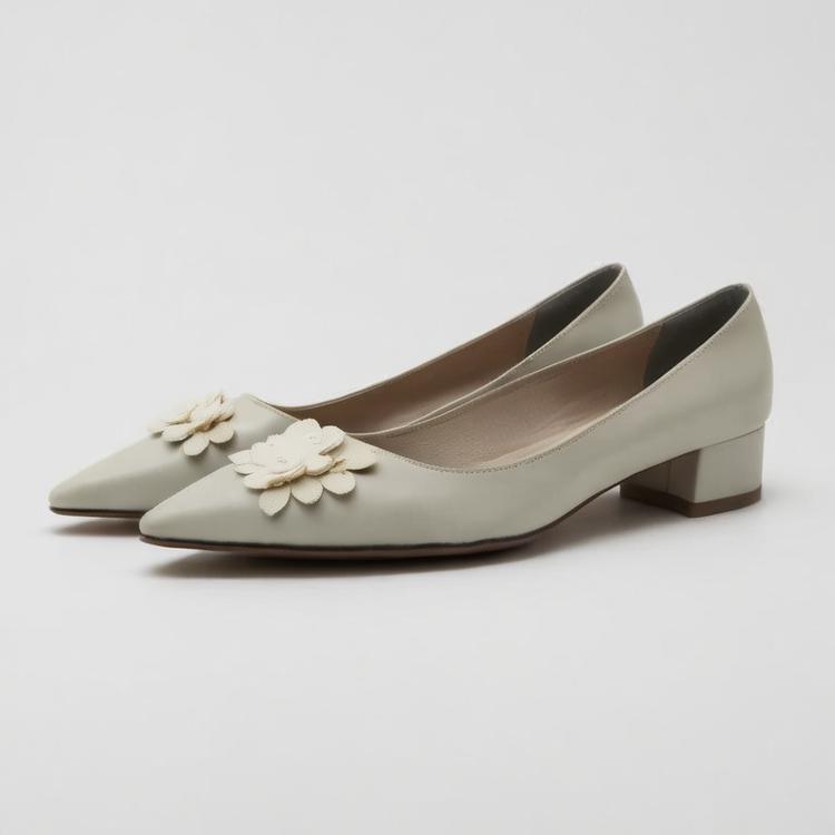 Fashion light purple pointed rhinestone chain shallow leather low heel shoes women