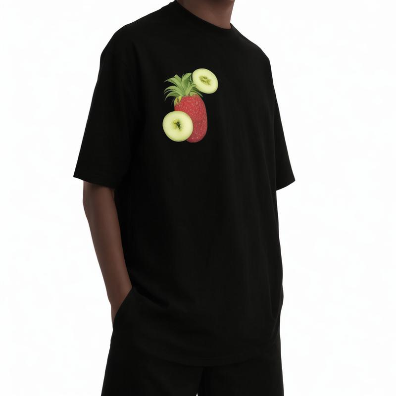 overs cropp boxy fit tshirt men's 100% cotton drop shoulder streetwear  plain mock neck t shirt for men