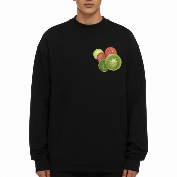 Men's Sweatshirt Mock Neck  ize French Terry CrewNeck Extend Neck Sweatshirt for Men