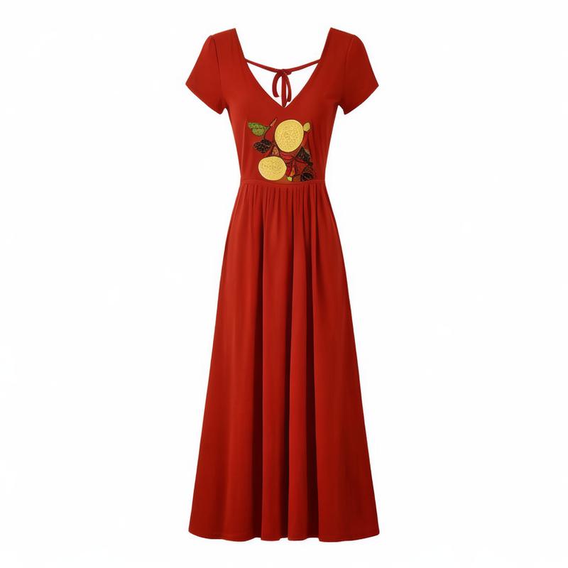 Women 2024 summer New Chic Fashion Rayon crinkle sexy strap Dress Vintage Short Sleeve Female Dresses robe Mujer