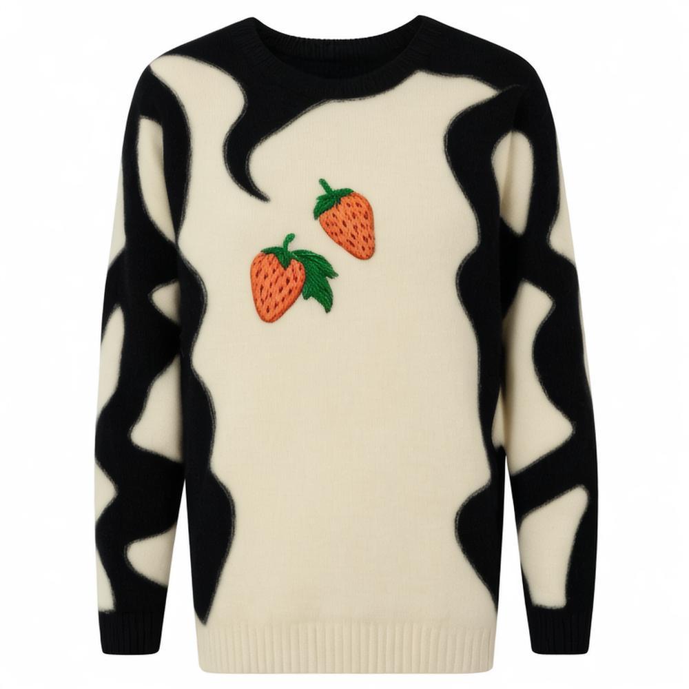 pullover gradient Jacquard men Sweater Long Sleeve Knitt fashion men clothes knit sweater menr