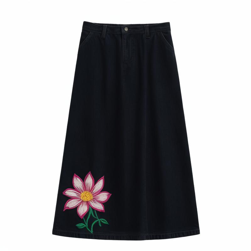 women's clothing 2024 early autumn new fashion high waist casual denim sarong skirt