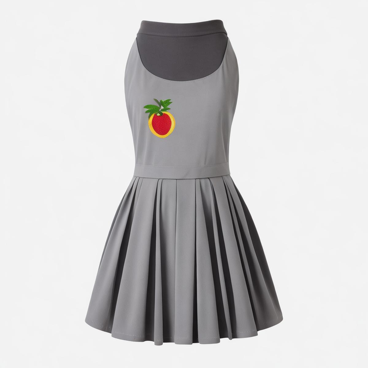 Women's 2024 Summer New Fashion Casual French Solid Color Sleeveless Pleated Skirt Square Neck Dress