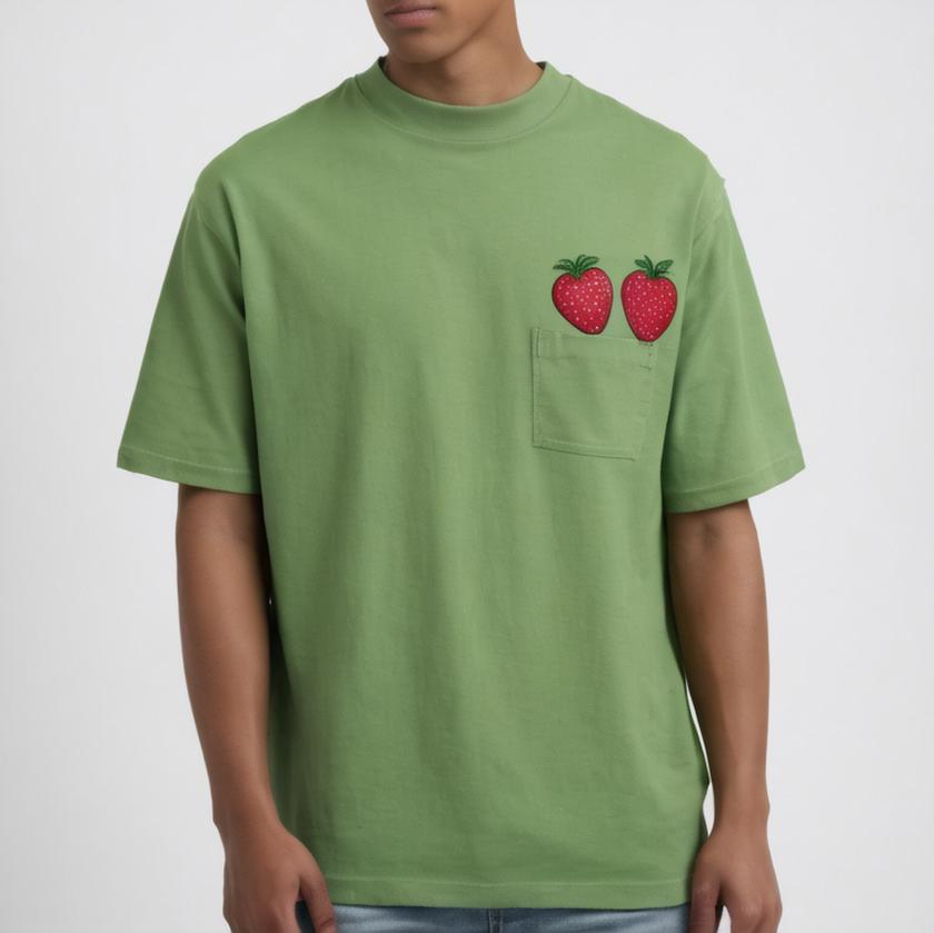 tshirts men' tshirt plain  boxy fit t shirt streetwear overs rib crewneck heavyweight cotton t-shirt for men