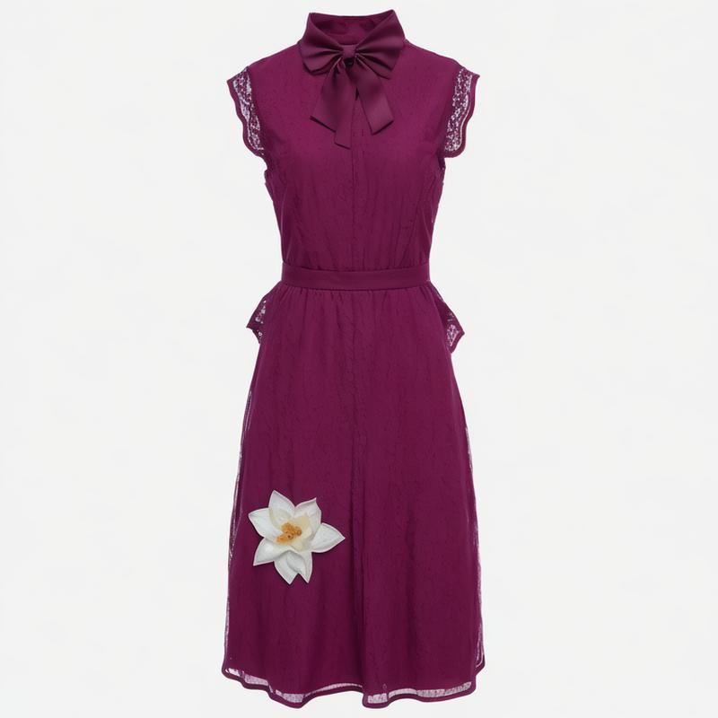 Elastic Waist Summer Solid Knitt Flouncing Females Plus Size Sleeveless Lace Up Dress Ruffl Women Pleat Dress With Belt