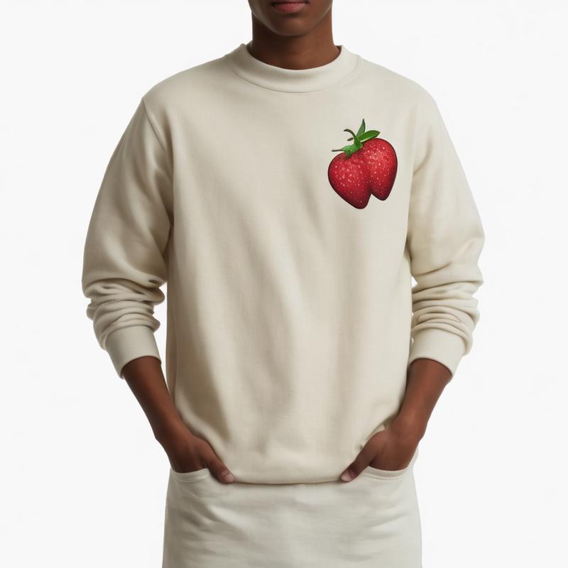 crew neck sweatshirt streetwear 100% cotton overs drop shoulder heavyweight rib o-neck sweatshirt for men