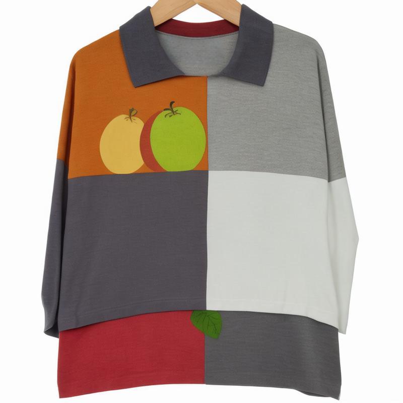 High Quality Single Breast High Temperature Seven Sleeve Shirt Matching Colors Loose Plus Size Baggy Pleat Women Jacket