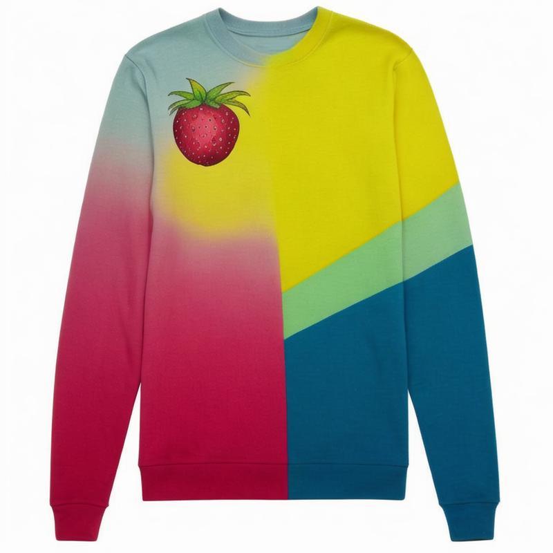 men all over print sweater pullovers knitwear crew neck winter cotton knitt sweater men