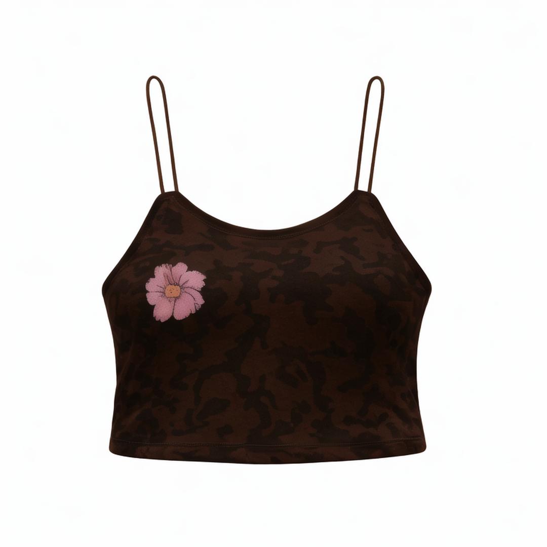 Women 2024 summer New Fashion Emboss flowers with folds Tank Tops Vintage Backless Female Camis Chic Tops